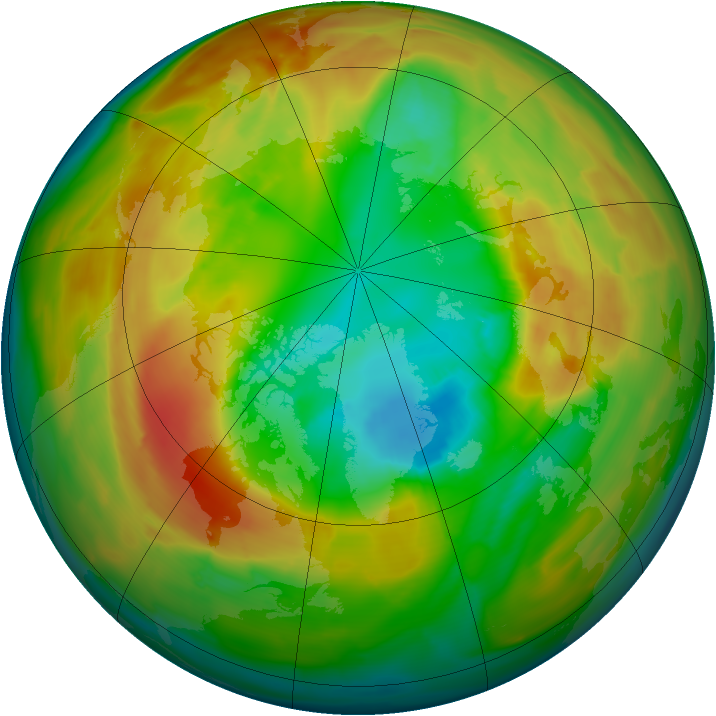 Arctic ozone map for 05 March 2011